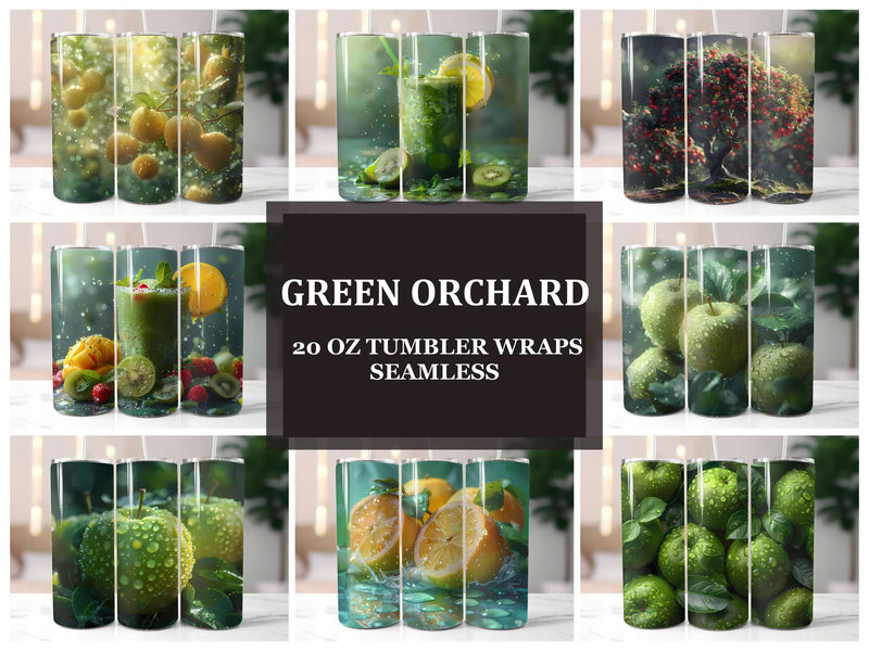 Green Orchard 1 Tumbler Wrap - CraftNest - Digital Crafting and Art