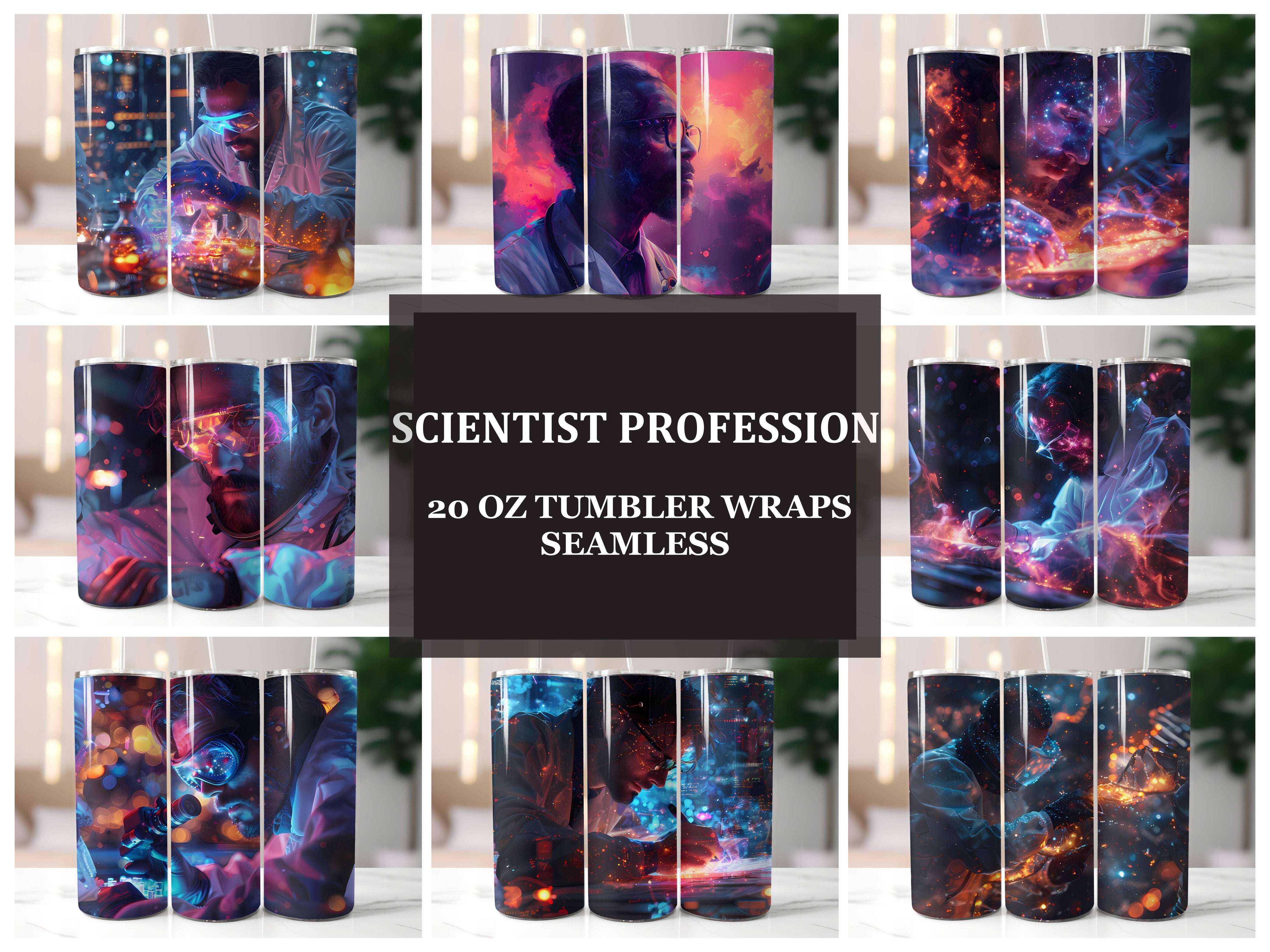 Scientist Profession 3 Tumbler Wrap - CraftNest - Digital Crafting and Art