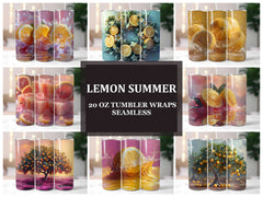 Lemon Summer 3 Tumbler Wrap - CraftNest - Digital Crafting and Art