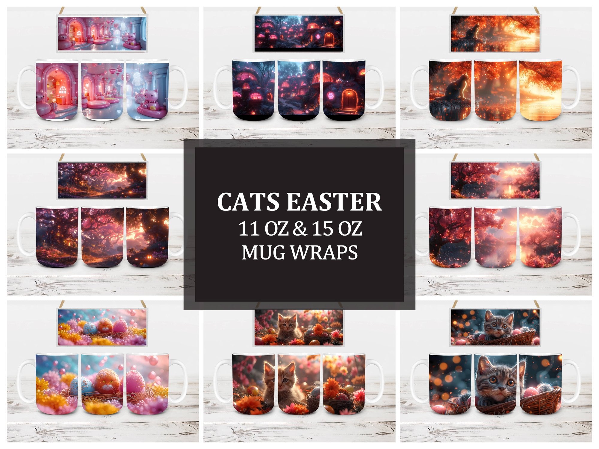 Cats Easter 1 Mug Wrap - CraftNest