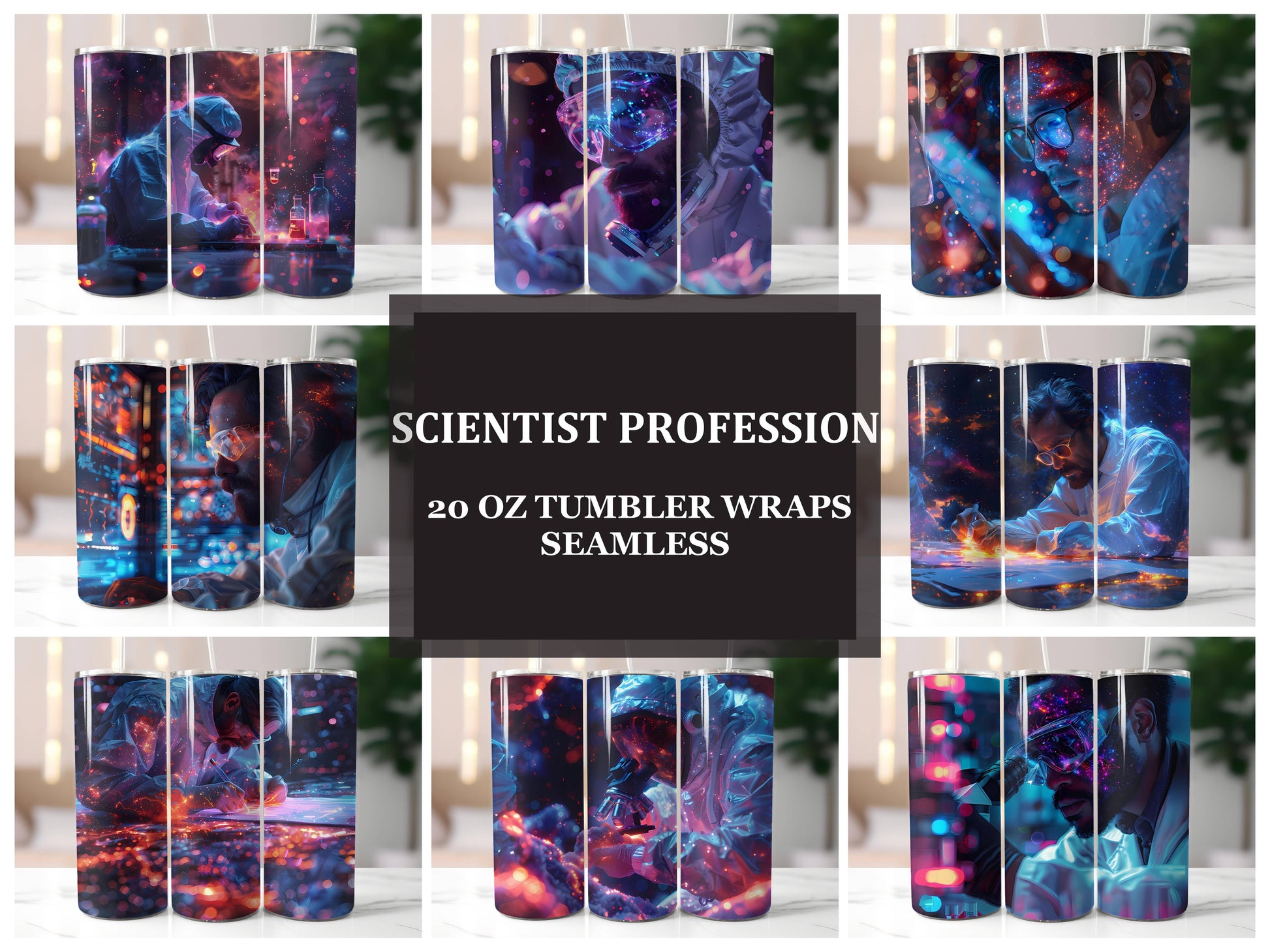 Scientist Profession 4 Tumbler Wrap - CraftNest - Digital Crafting and Art