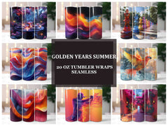 Golden Years Summer 1 Tumbler Wrap - CraftNest - Digital Crafting and Art