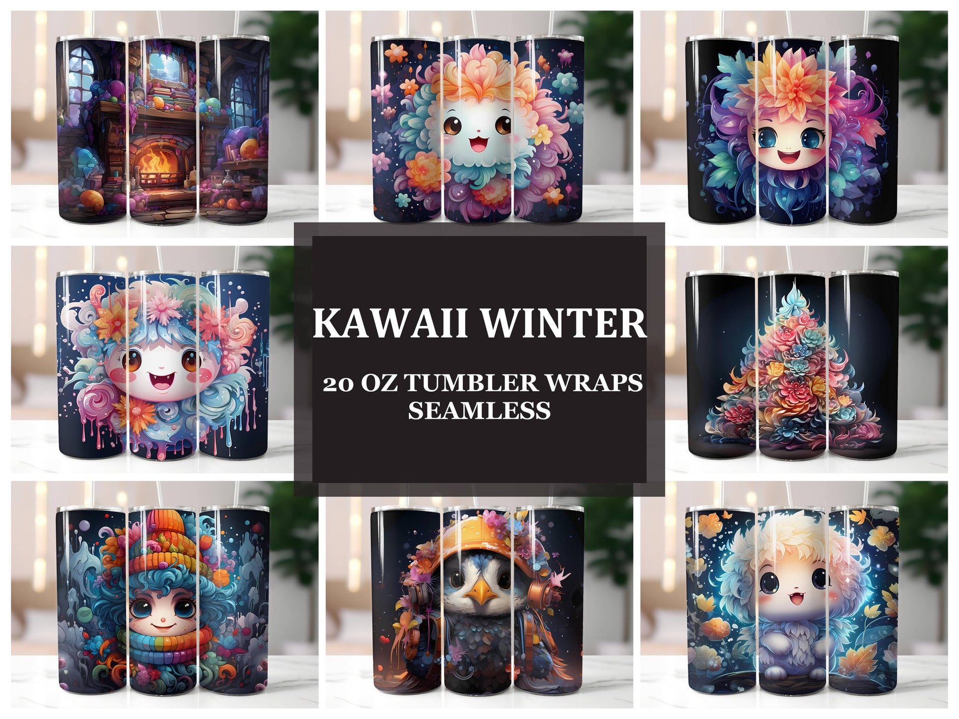 Kawaii Winter 1 Tumbler Wrap - CraftNest