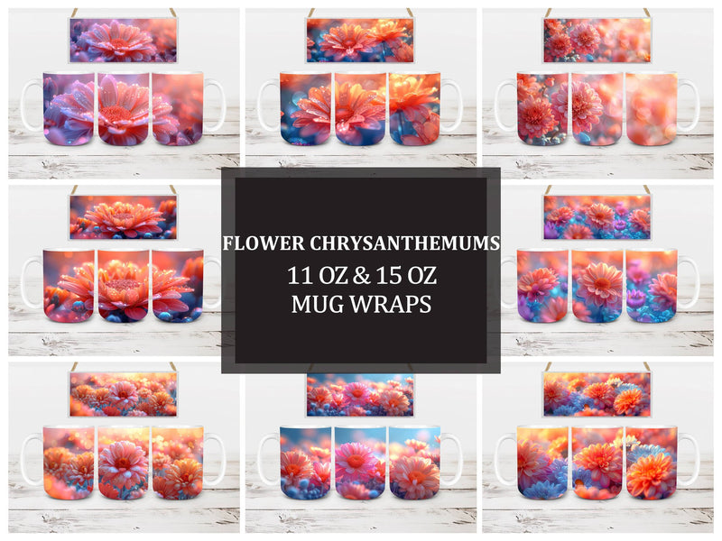 Flower Chrysanthemums 8 Mug Wrap - CraftNest