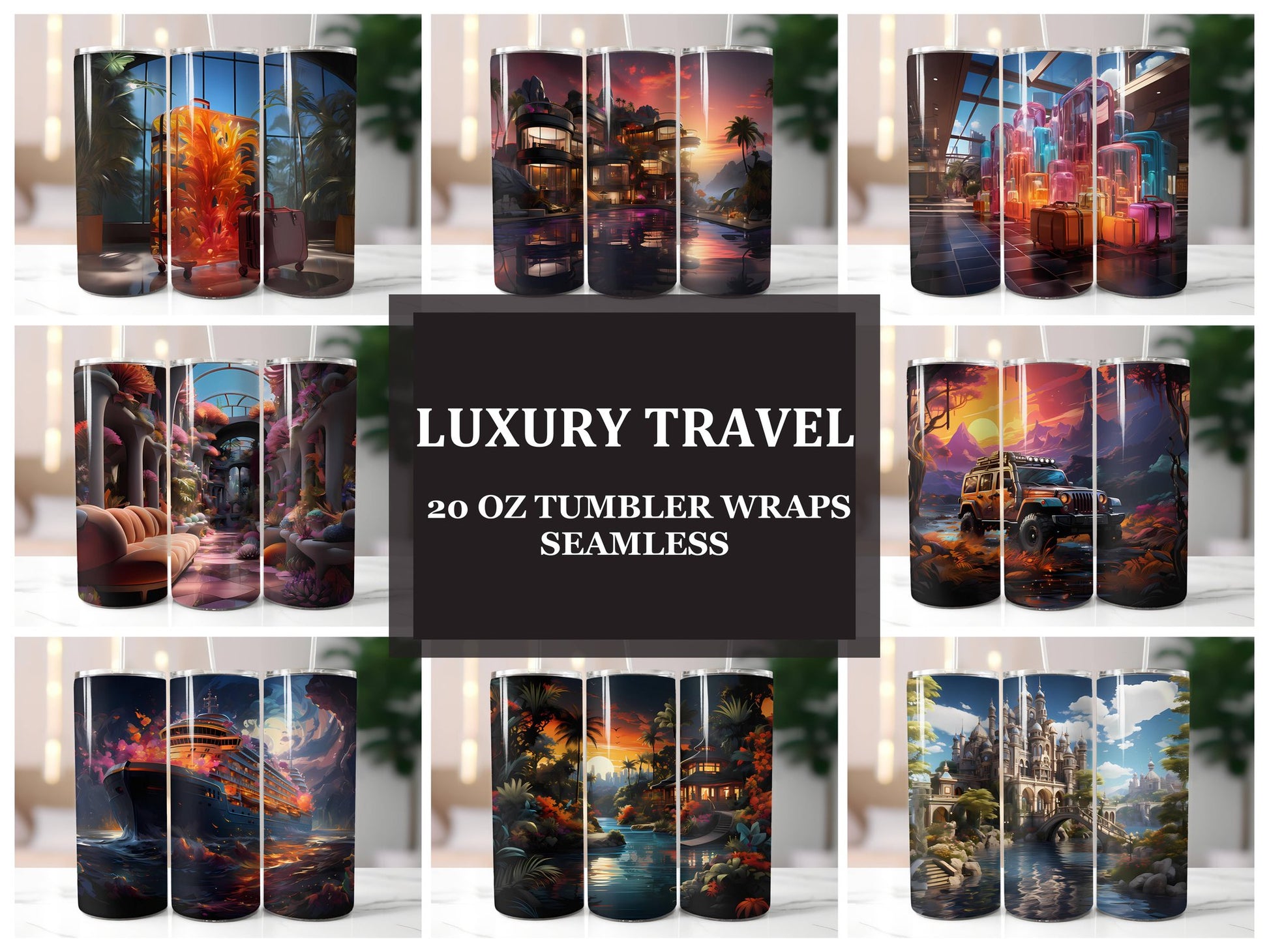 Luxury Travel 1 Tumbler Wrap - CraftNest