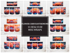 Flower Chrysanthemums 6 Mug Wrap - CraftNest