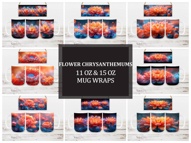 Flower Chrysanthemums 6 Mug Wrap - CraftNest