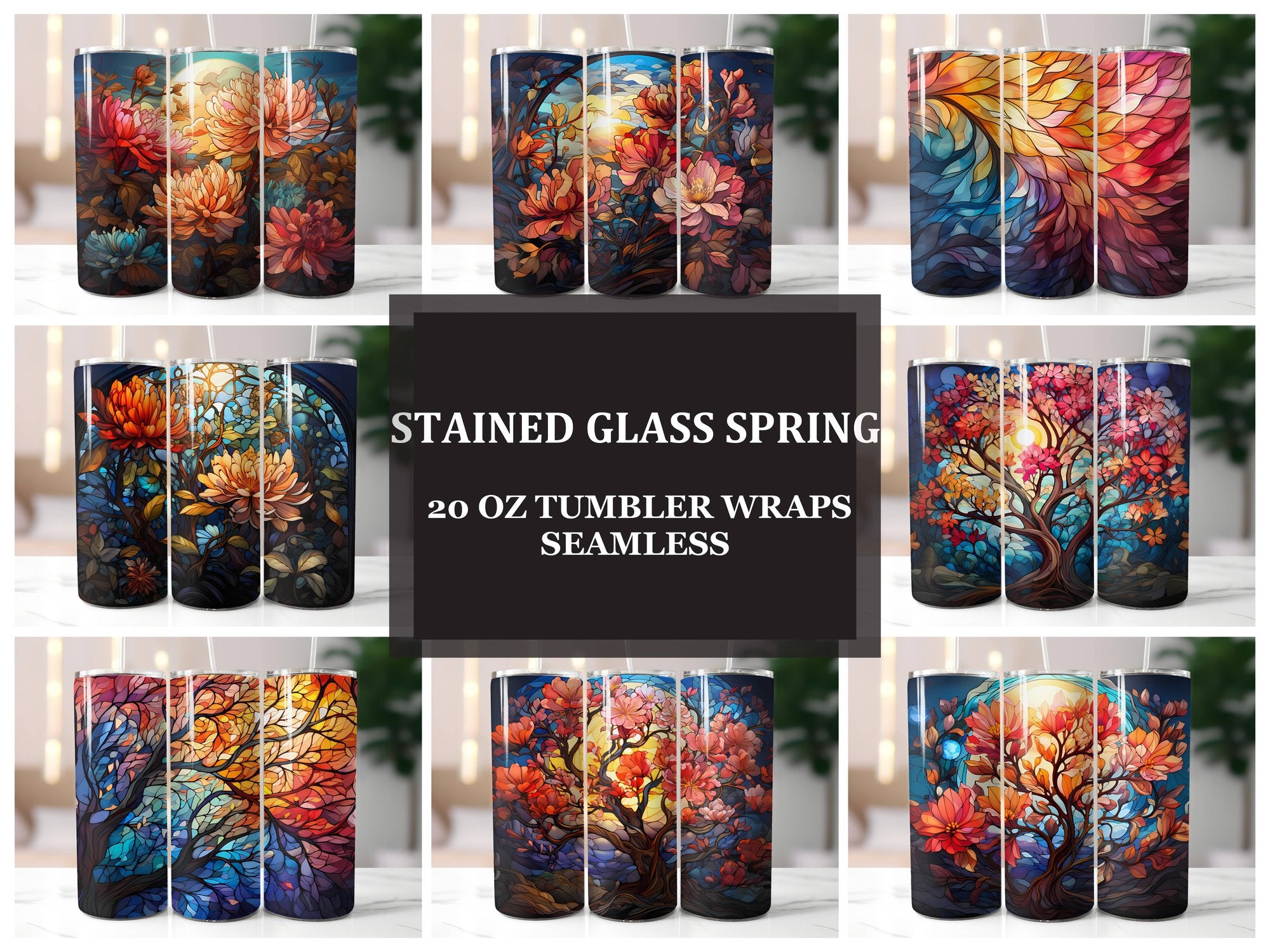 Stained Glass 2 Tumbler Wrap - CraftNest