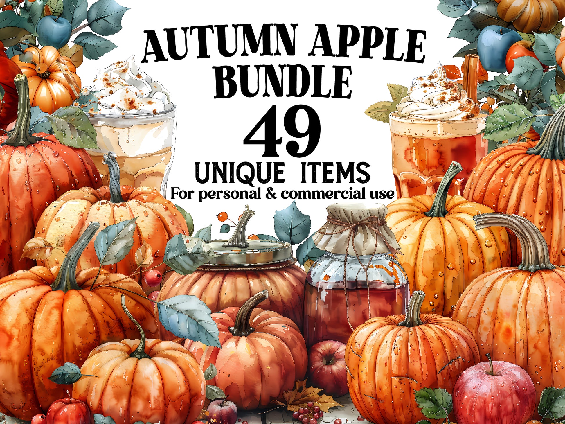 Autumn Apple Clipart - CraftNest - Digital Crafting and Art