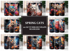 Spring Cats 1 Tumbler Wrap - CraftNest