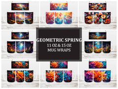 Geometric Spring 5 Mug Wrap - CraftNest