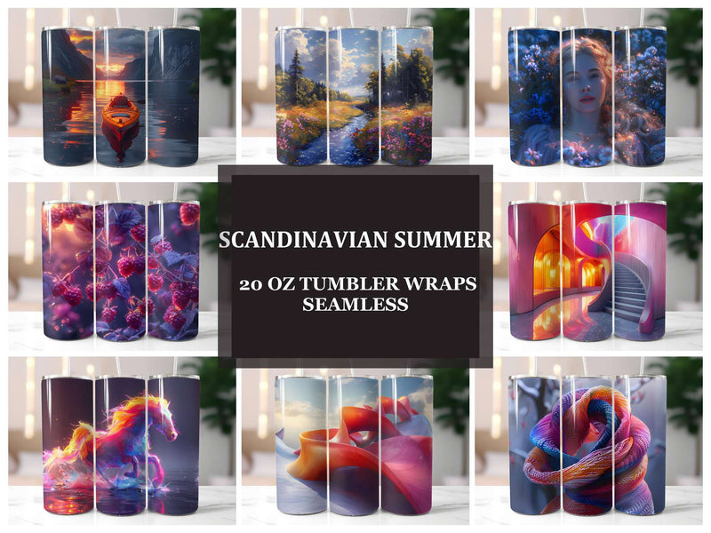 Scandinavian Summer 5 Tumbler Wrap - CraftNest - Digital Crafting and Art