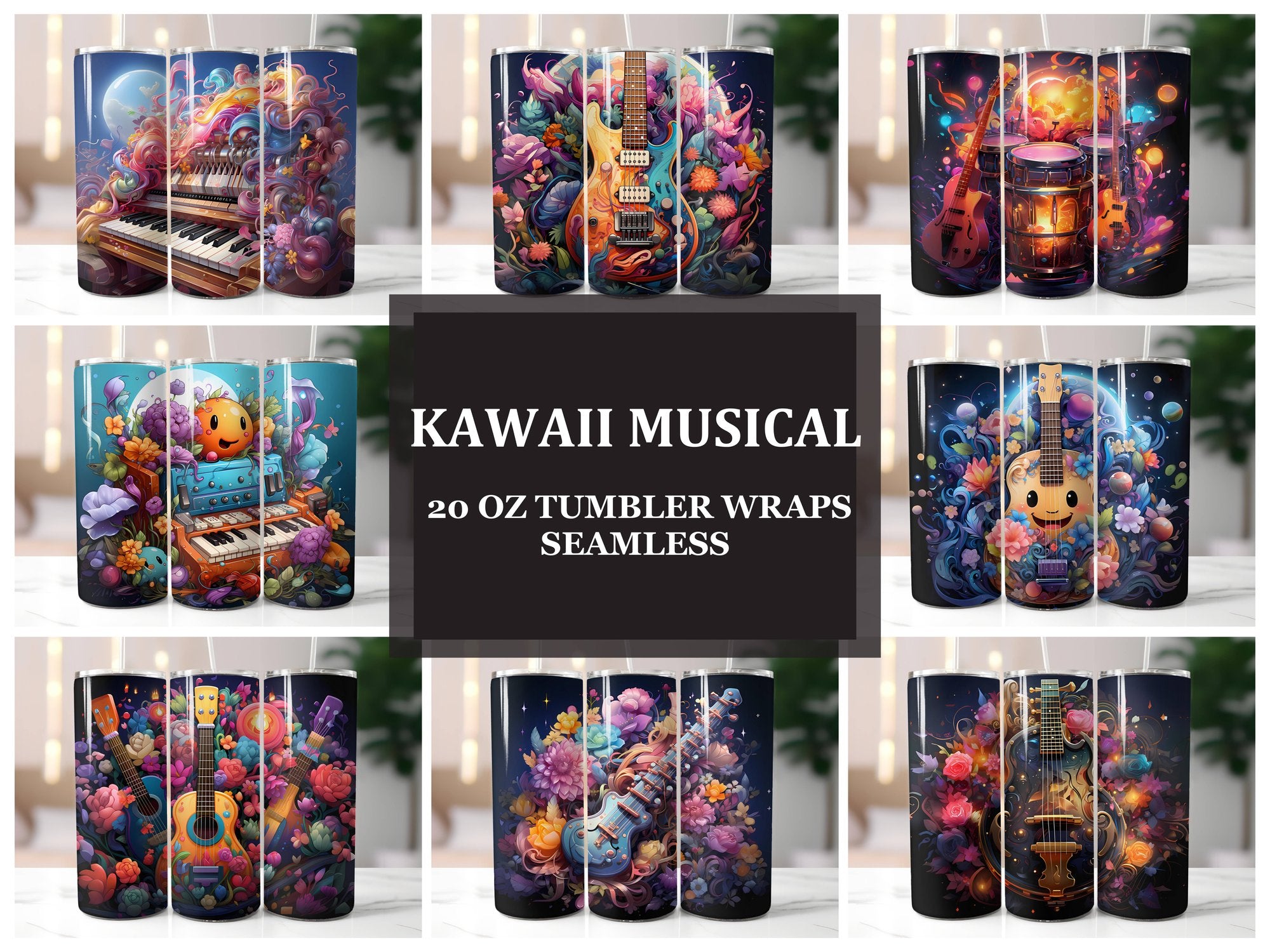 Kawaii Musical 1 Tumbler Wrap - CraftNest