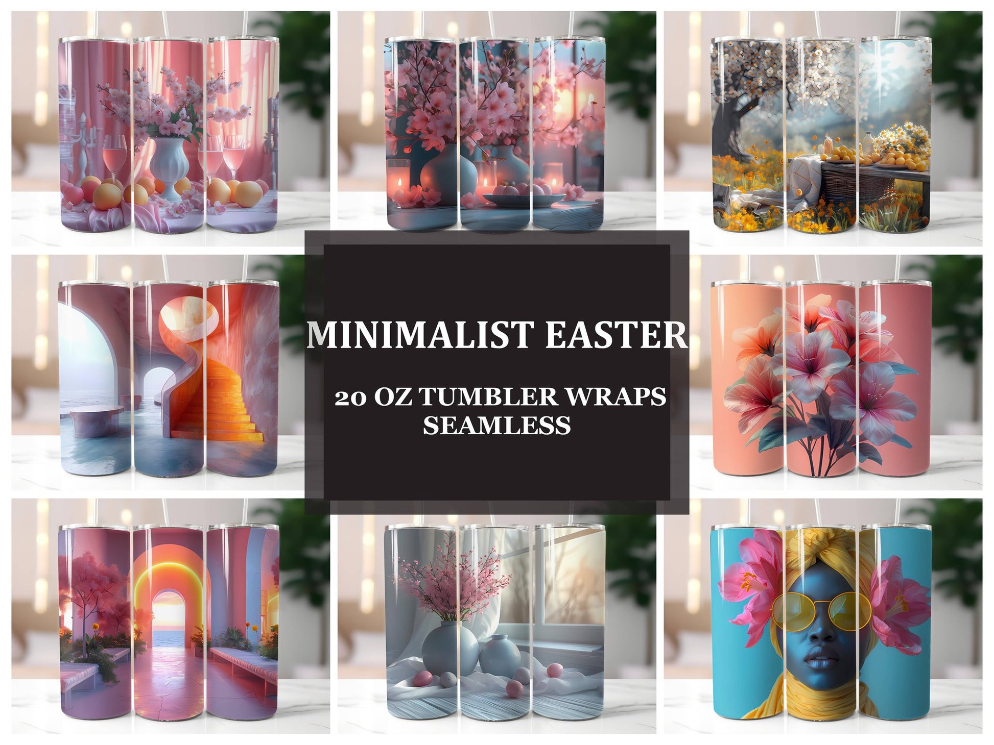 Minimalist Easter 3 Tumbler Wrap - CraftNest