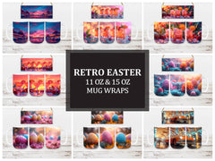 Retro Easter 2 Mug Wrap - CraftNest