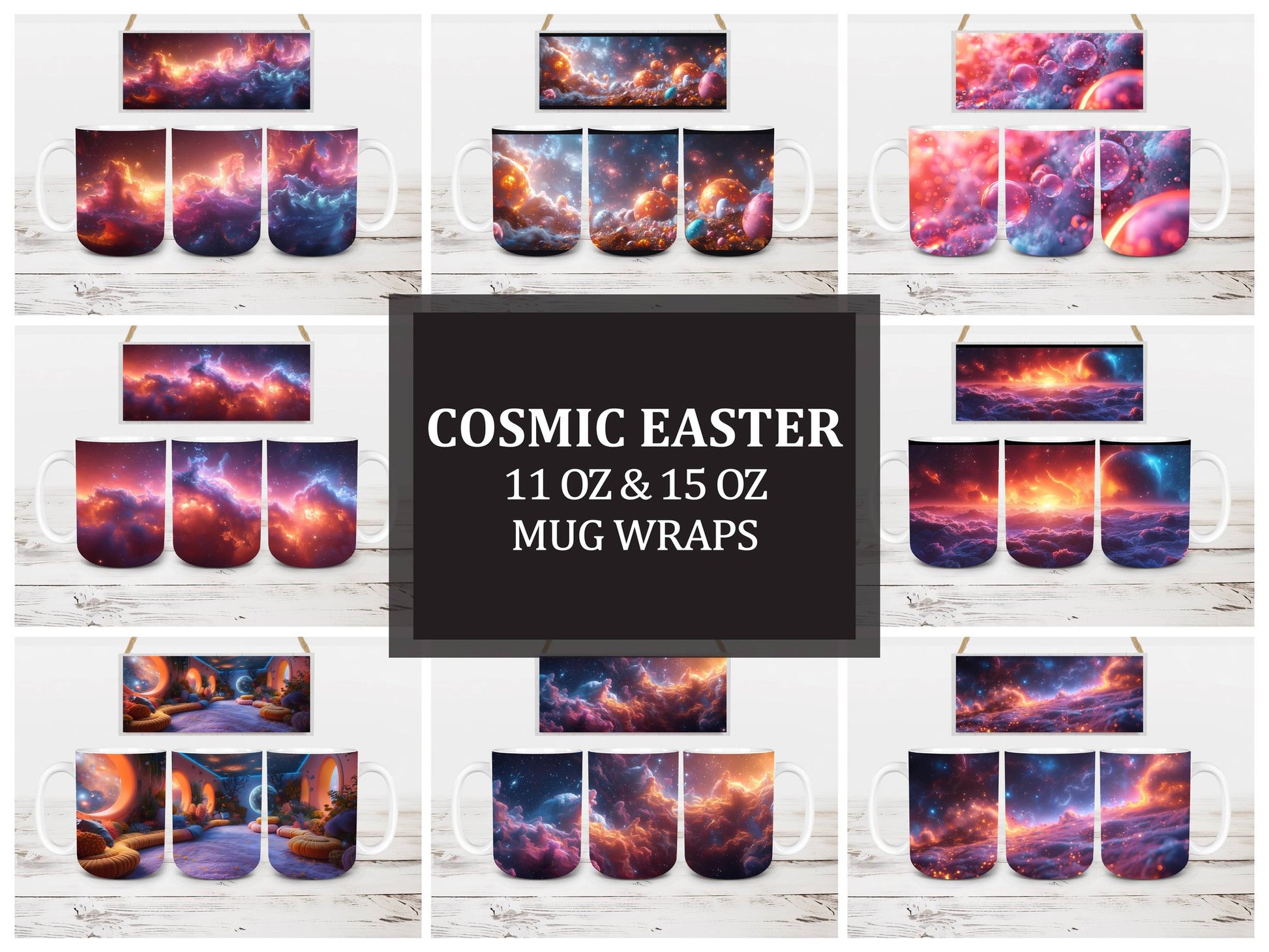 Cosmic Easter 5 Mug Wrap - CraftNest