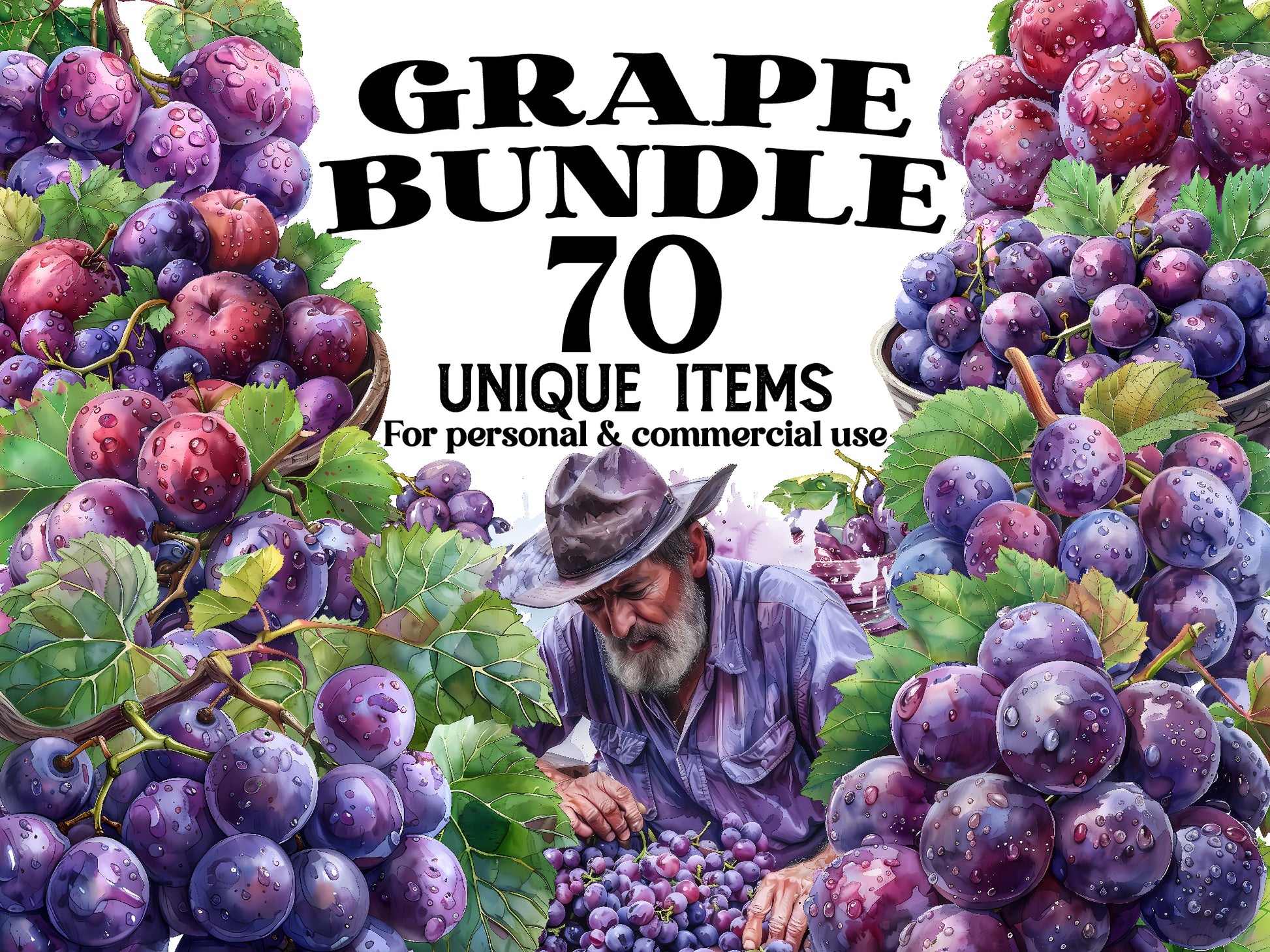 Grape Clipart - CraftNest - Digital Crafting and Art