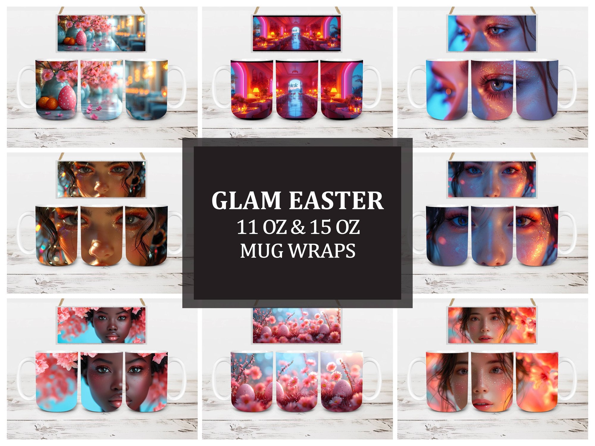 Glam Easter 4 Mug Wrap - CraftNest