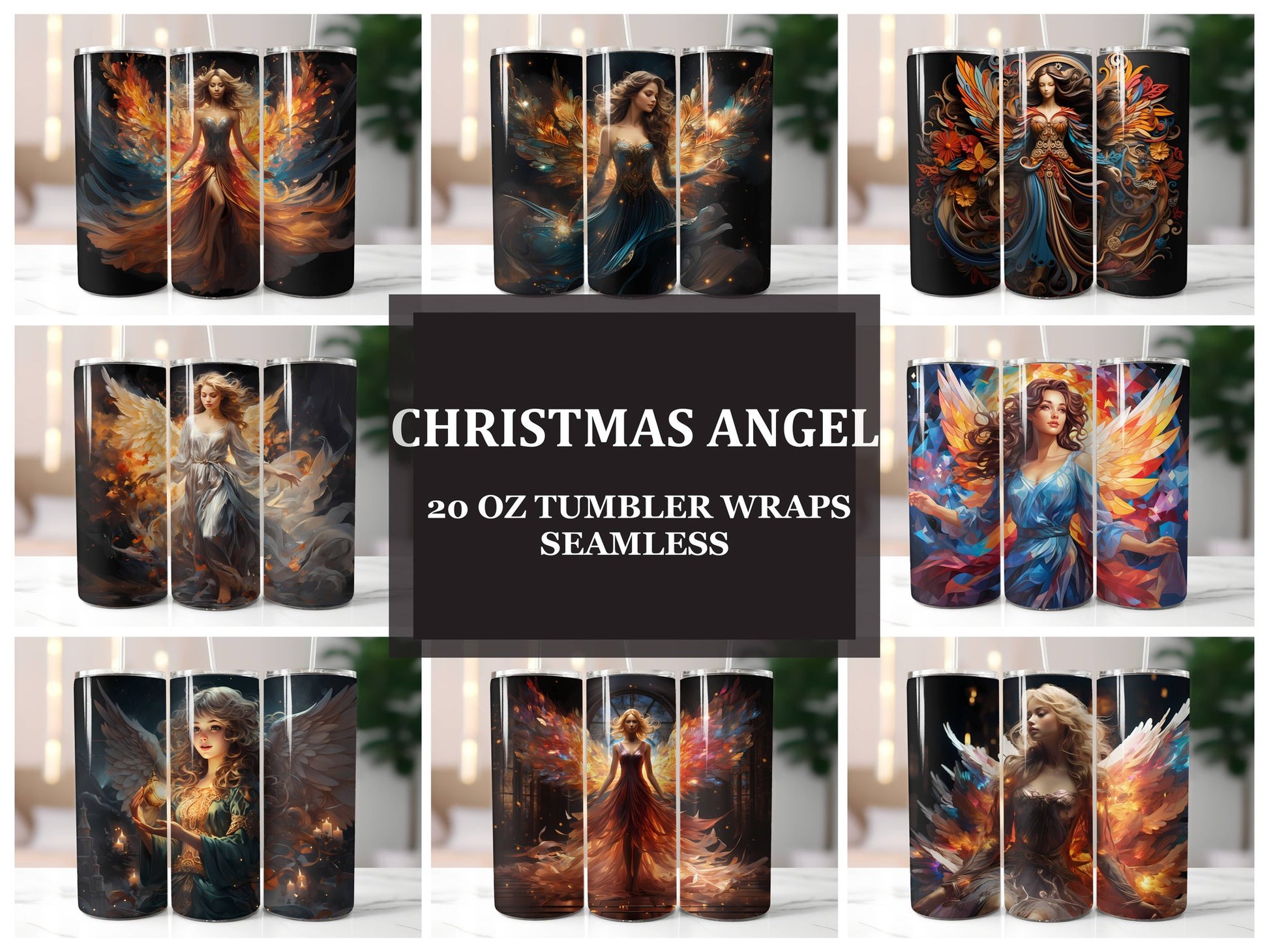 Christmas Angel Tumbler Wrap - CraftNest
