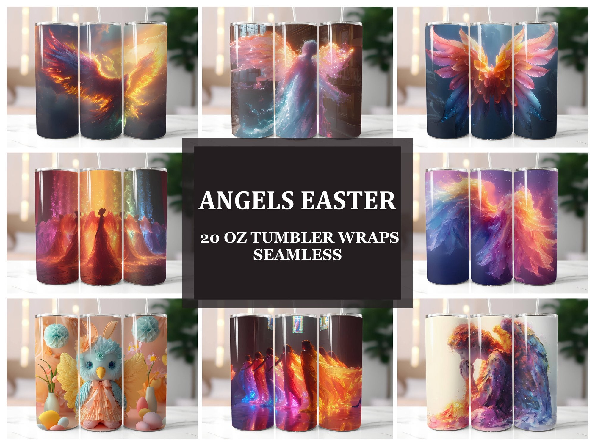 Angels Easter 4 Tumbler Wrap - CraftNest
