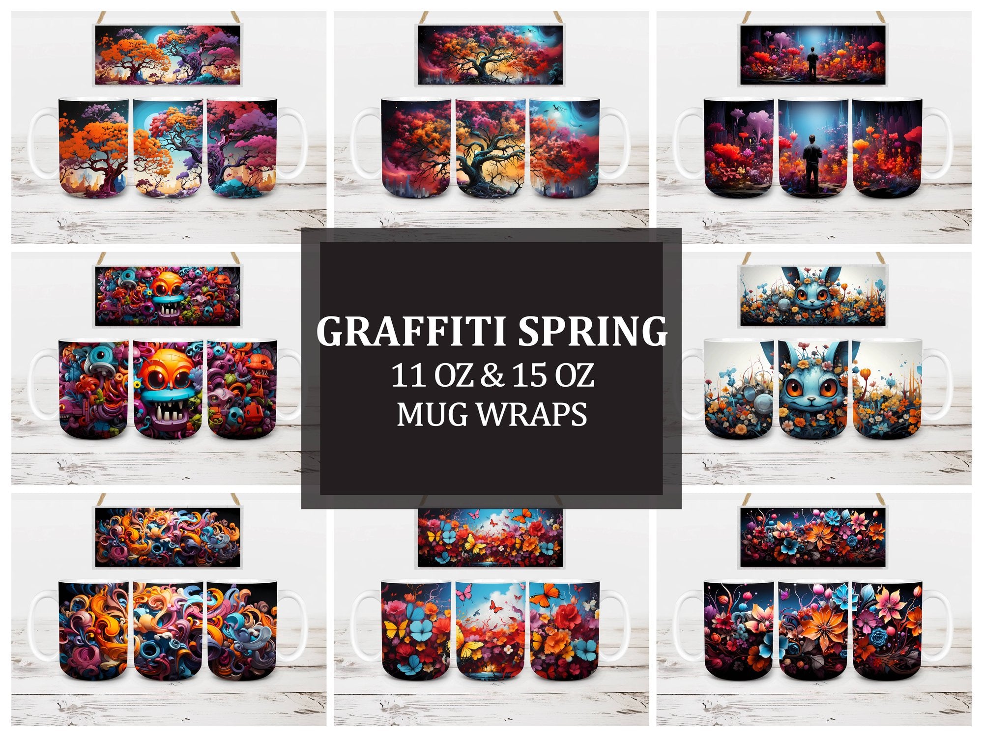 Graffiti Spring 2 Mug Wrap - CraftNest