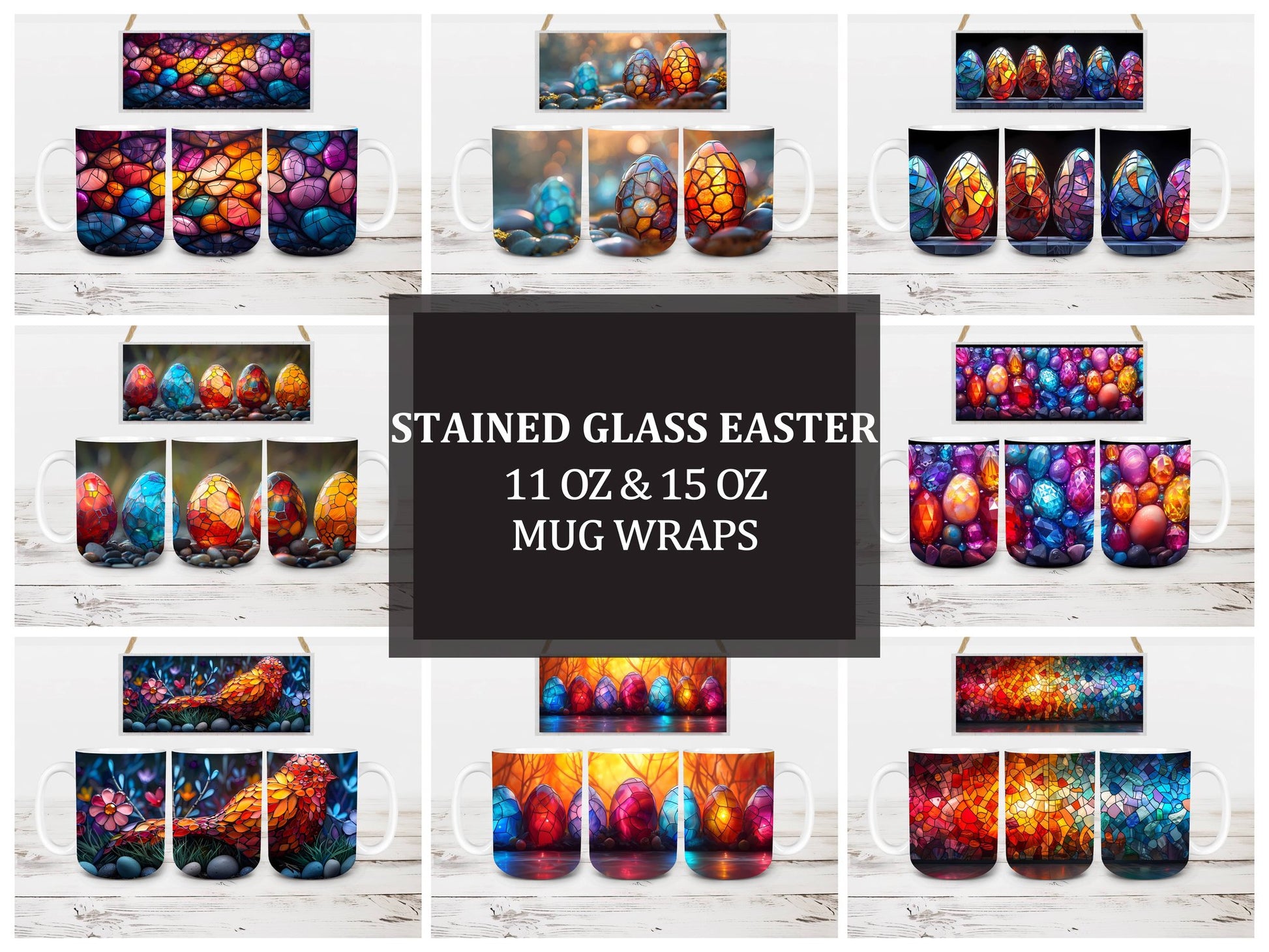 Stained Glass 2 Mug Wrap - CraftNest