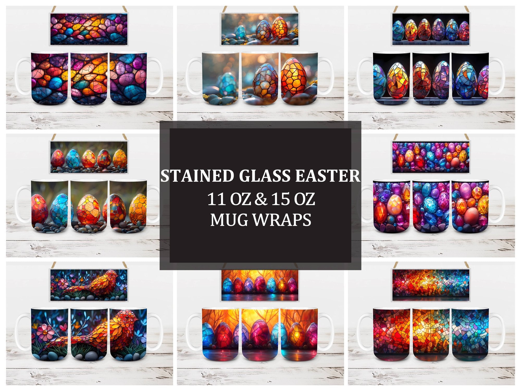 Stained Glass 2 Mug Wrap - CraftNest