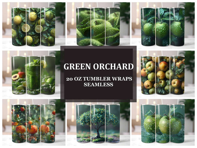 Green Orchard 2 Tumbler Wrap - CraftNest - Digital Crafting and Art