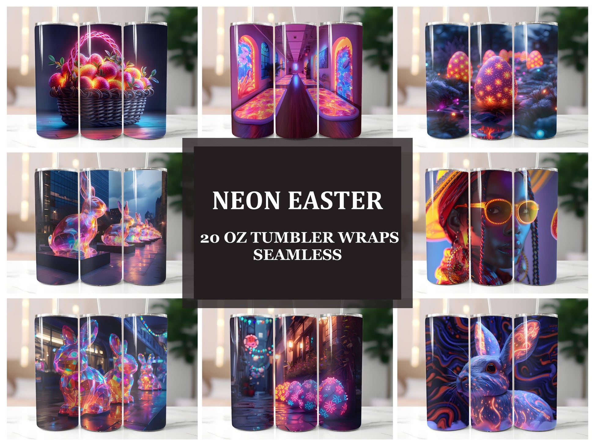 Neon Easter 5 Tumbler Wrap - CraftNest