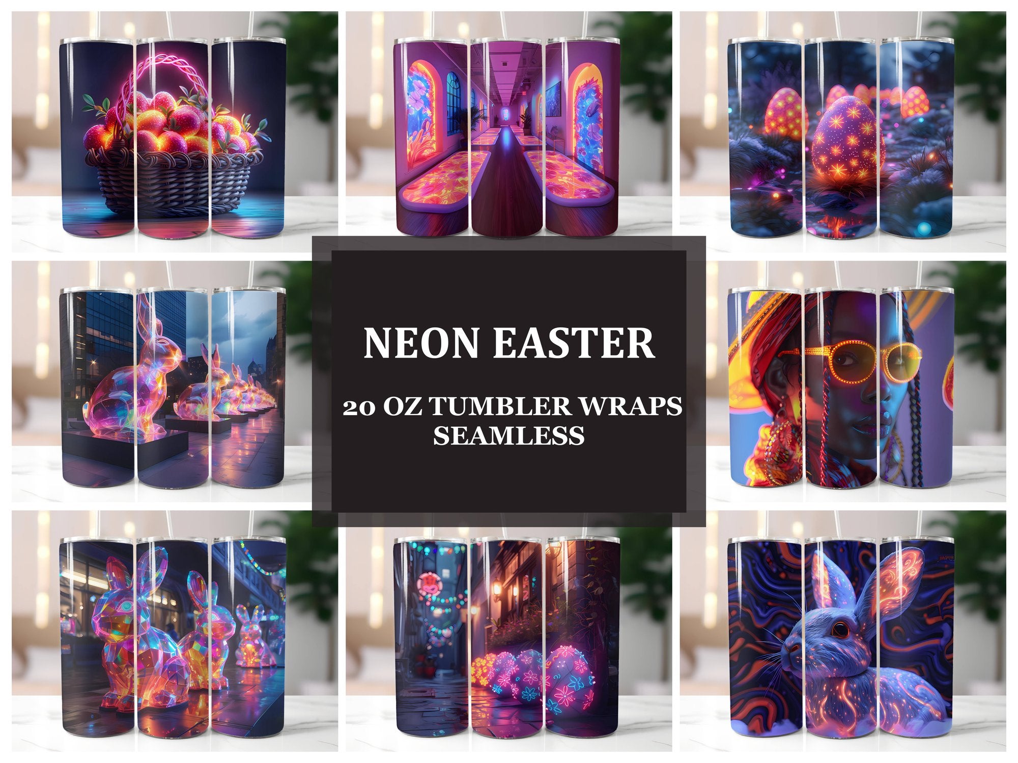 Neon Easter 5 Tumbler Wrap - CraftNest