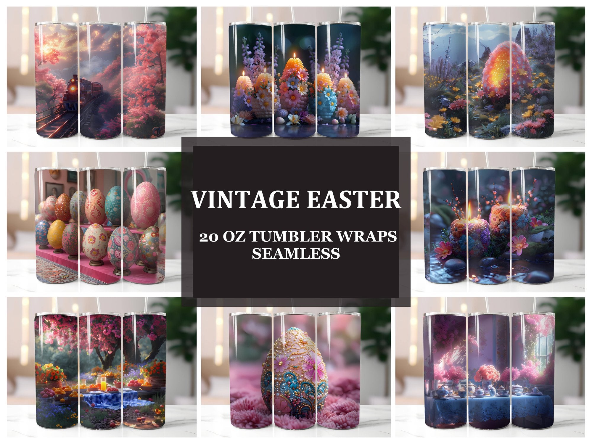 Vintage Easter 2 Tumbler Wrap - CraftNest