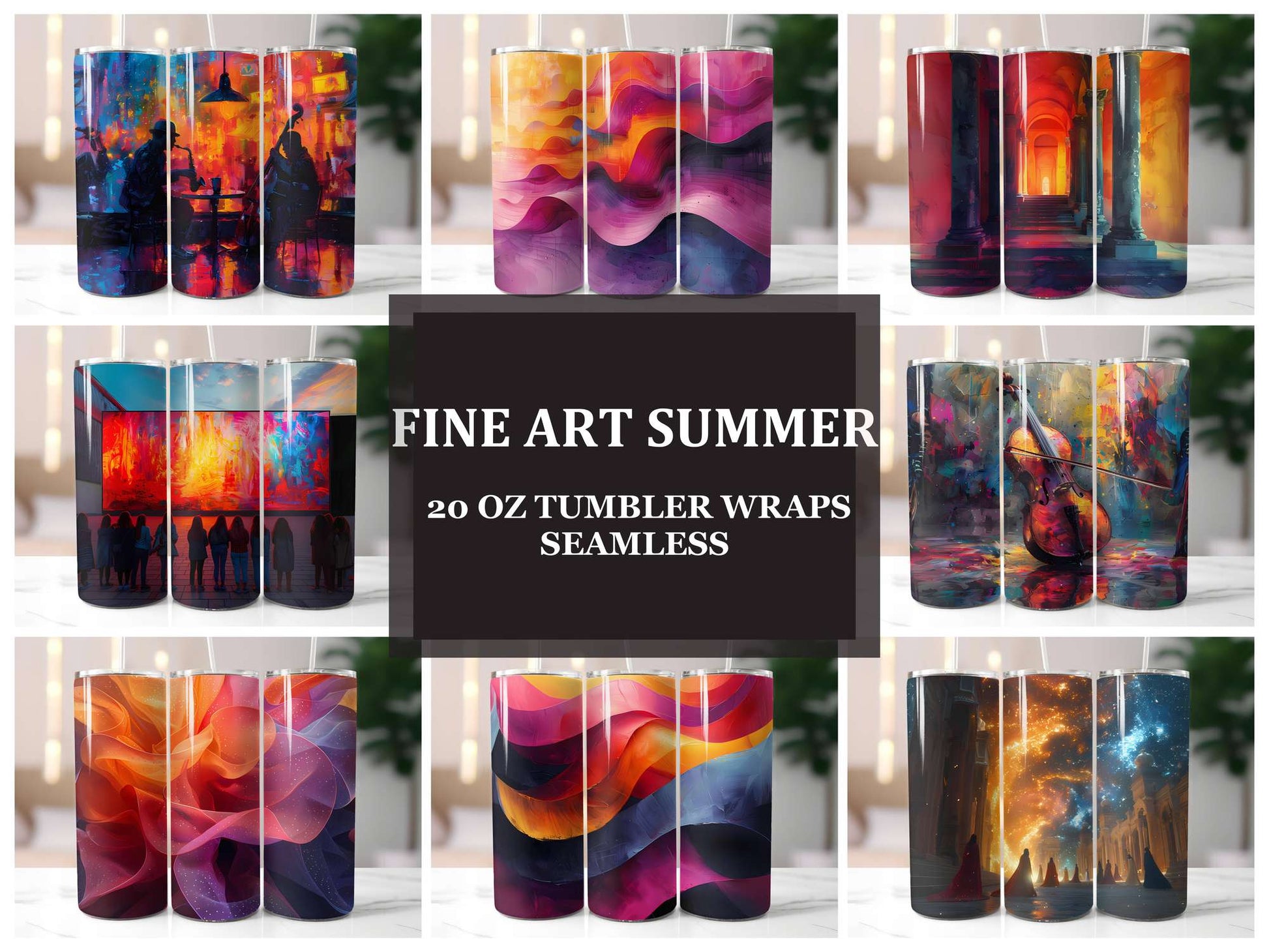 Fine Art Summer 1 Tumbler Wrap - CraftNest - Digital Crafting and Art