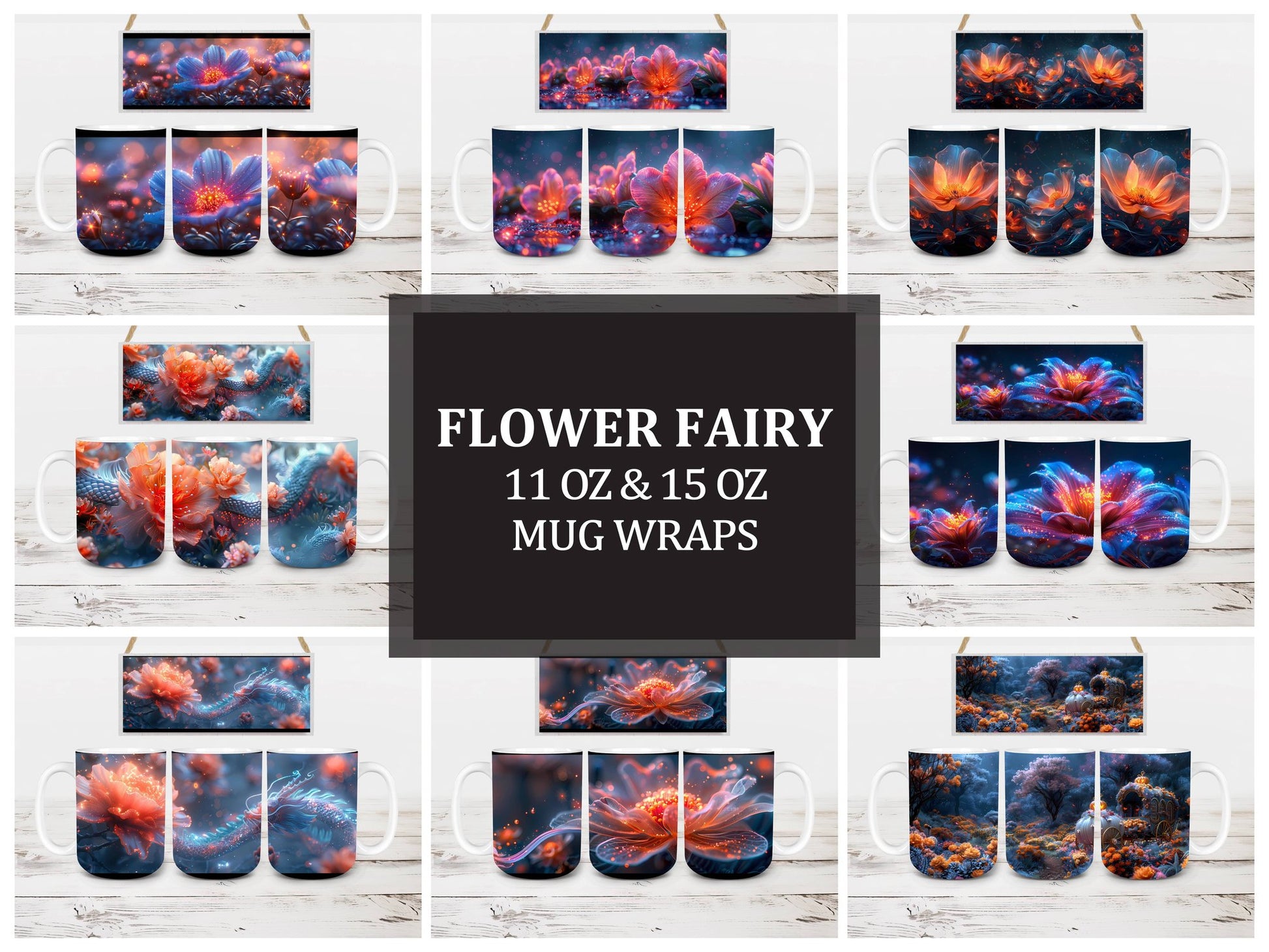 Flower Fairy 5 Mug Wrap - CraftNest