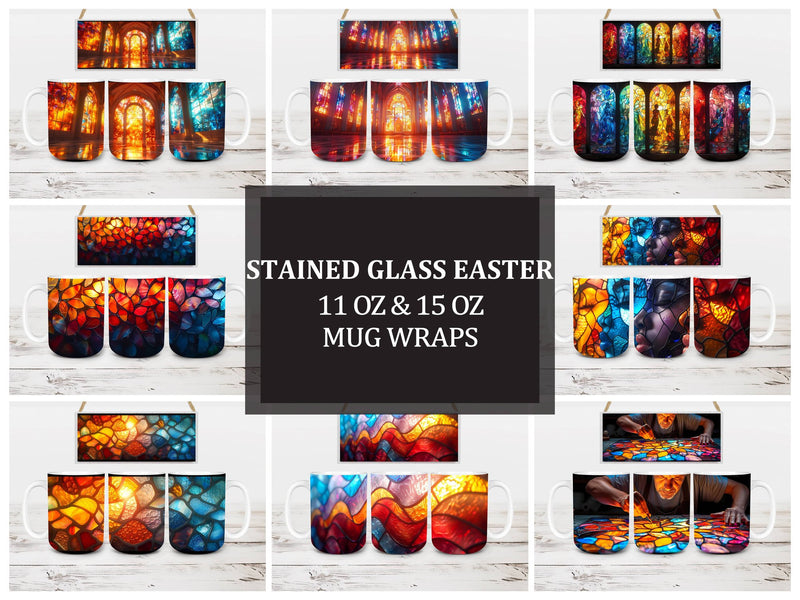 Stained Glass 3 Mug Wrap - CraftNest