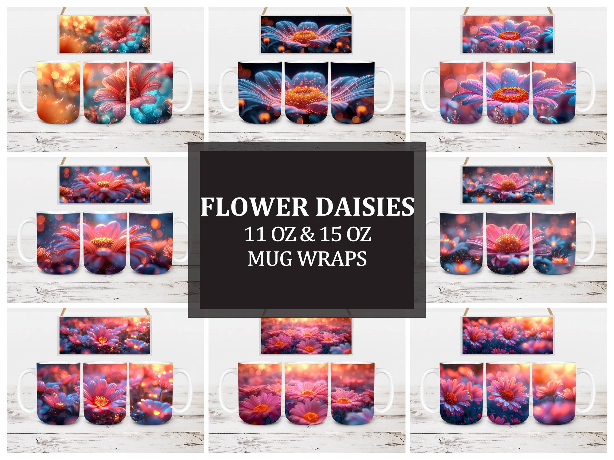 Flower Daisies 2 Mug Wrap - CraftNest