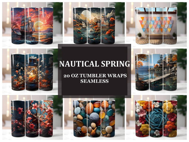 Nautical Spring 3 Tumbler Wrap - CraftNest