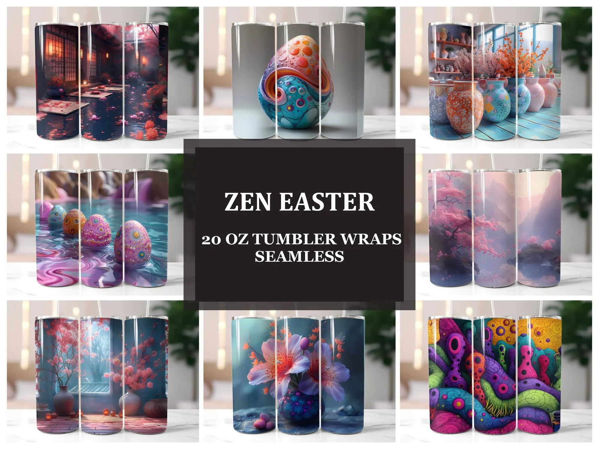 Zen Easter Tumbler Wrap