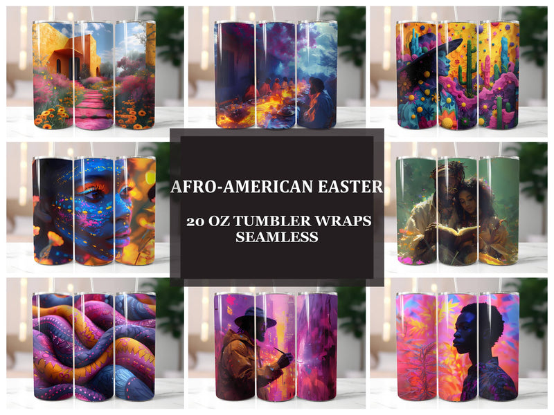 Afro-American Easter 2 Tumbler Wrap - CraftNest