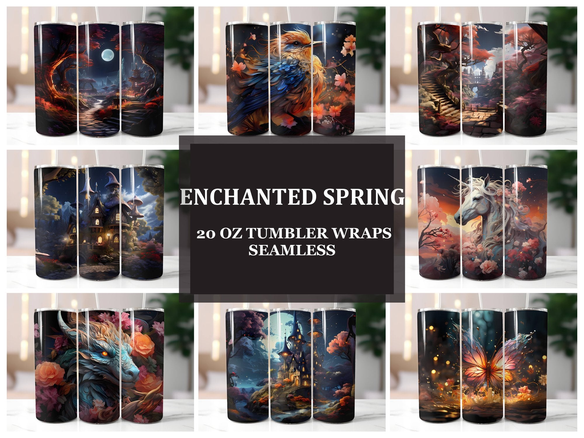 Enchanted Spring 3 Tumbler Wrap - CraftNest