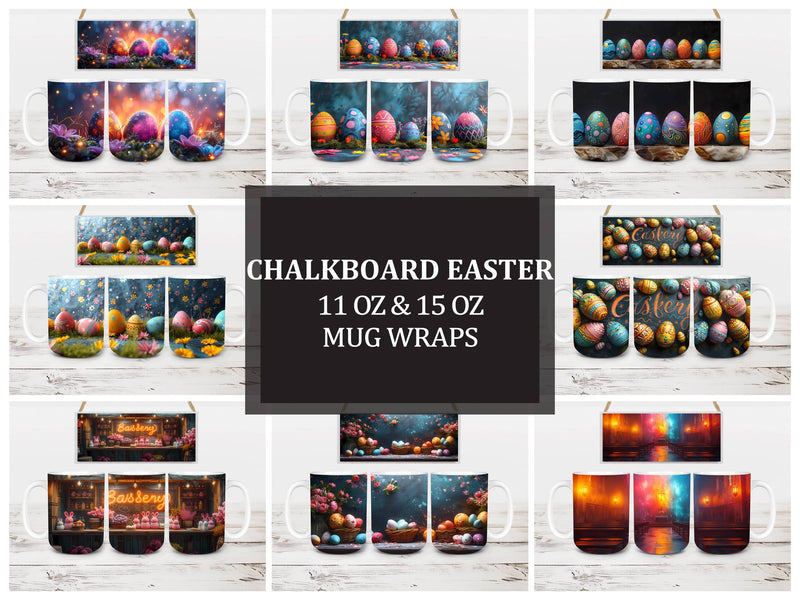 Chalkboard Easter 5 Mug Wrap - CraftNest