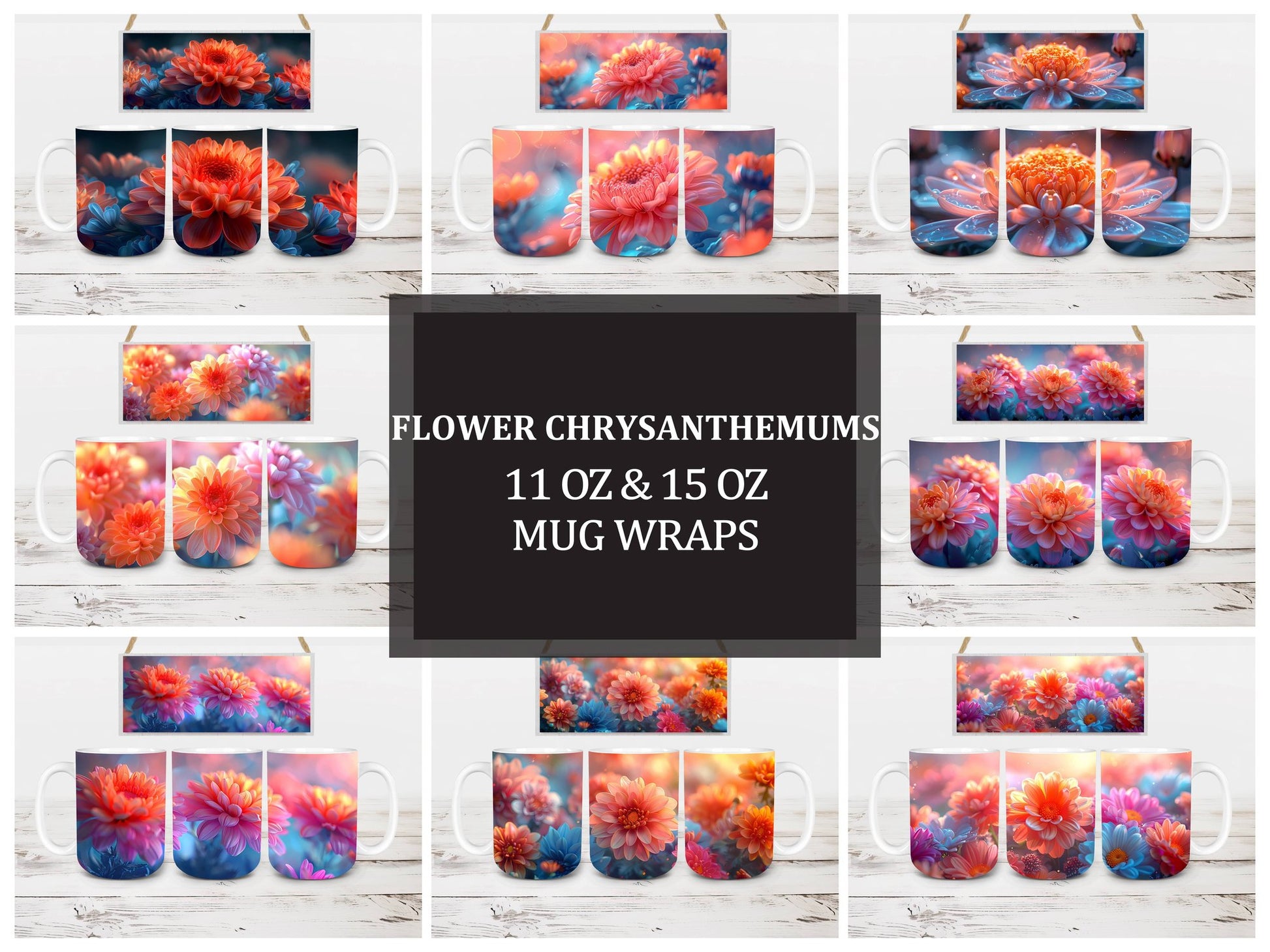 Flower Chrysanthemums 1 Mug Wrap - CraftNest