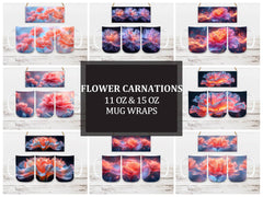 Flower Carnations 7 Mug Wrap - CraftNest