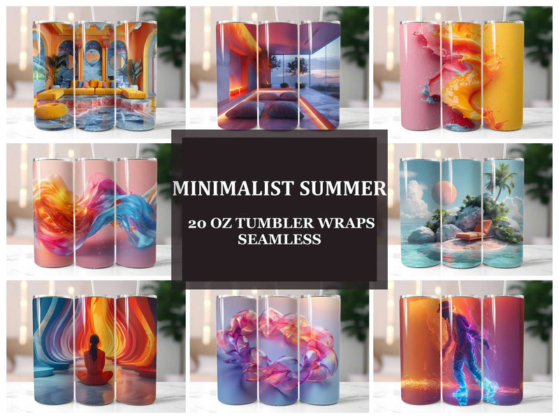 Minimalist Summer 1 Tumbler Wrap - CraftNest - Digital Crafting and Art