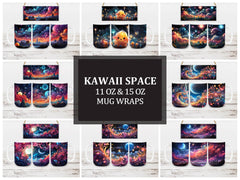 Kawaii Space 3 Mug Wrap - CraftNest