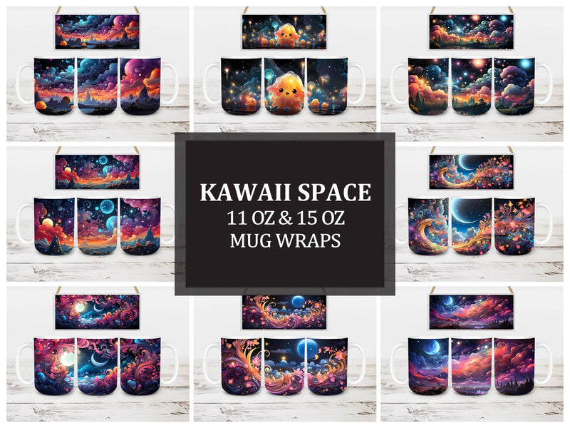 Kawaii Space 3 Mug Wrap - CraftNest