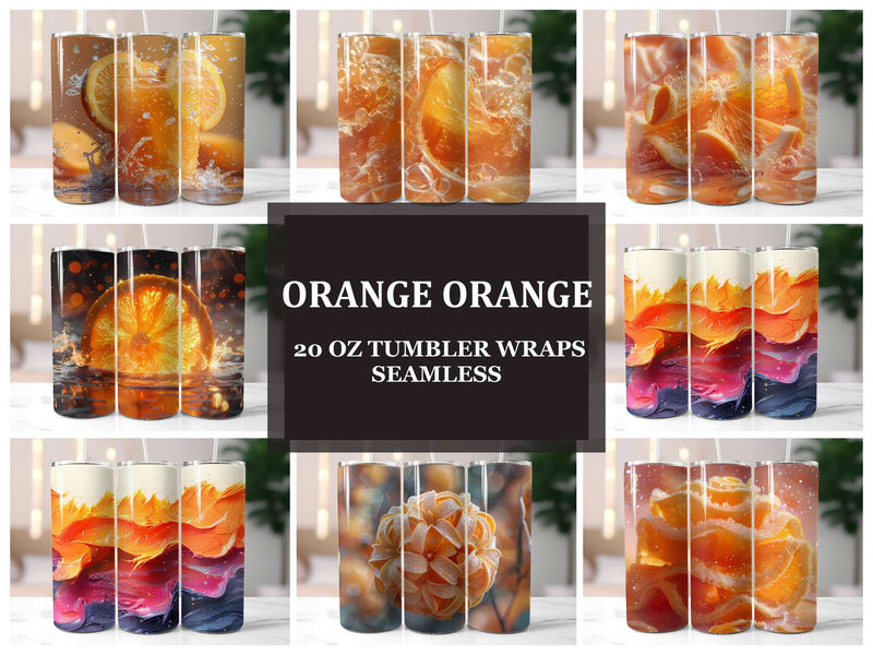 Orange 1 Tumbler Wrap - CraftNest - Digital Crafting and Art