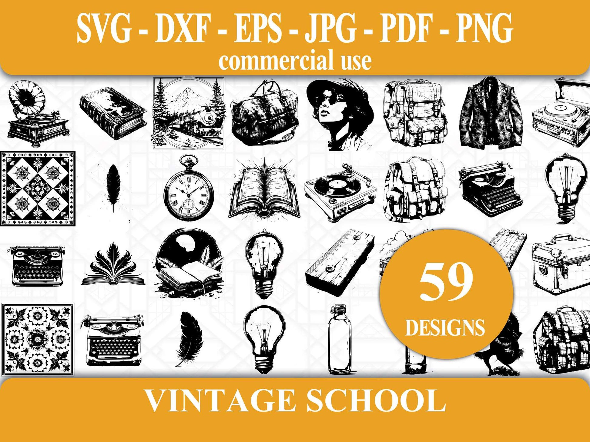 Vintage Back To School SVG Bundle - CraftNest - Digital Crafting and Art