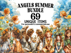 Angels Summer Clipart - CraftNest - Digital Crafting and Art