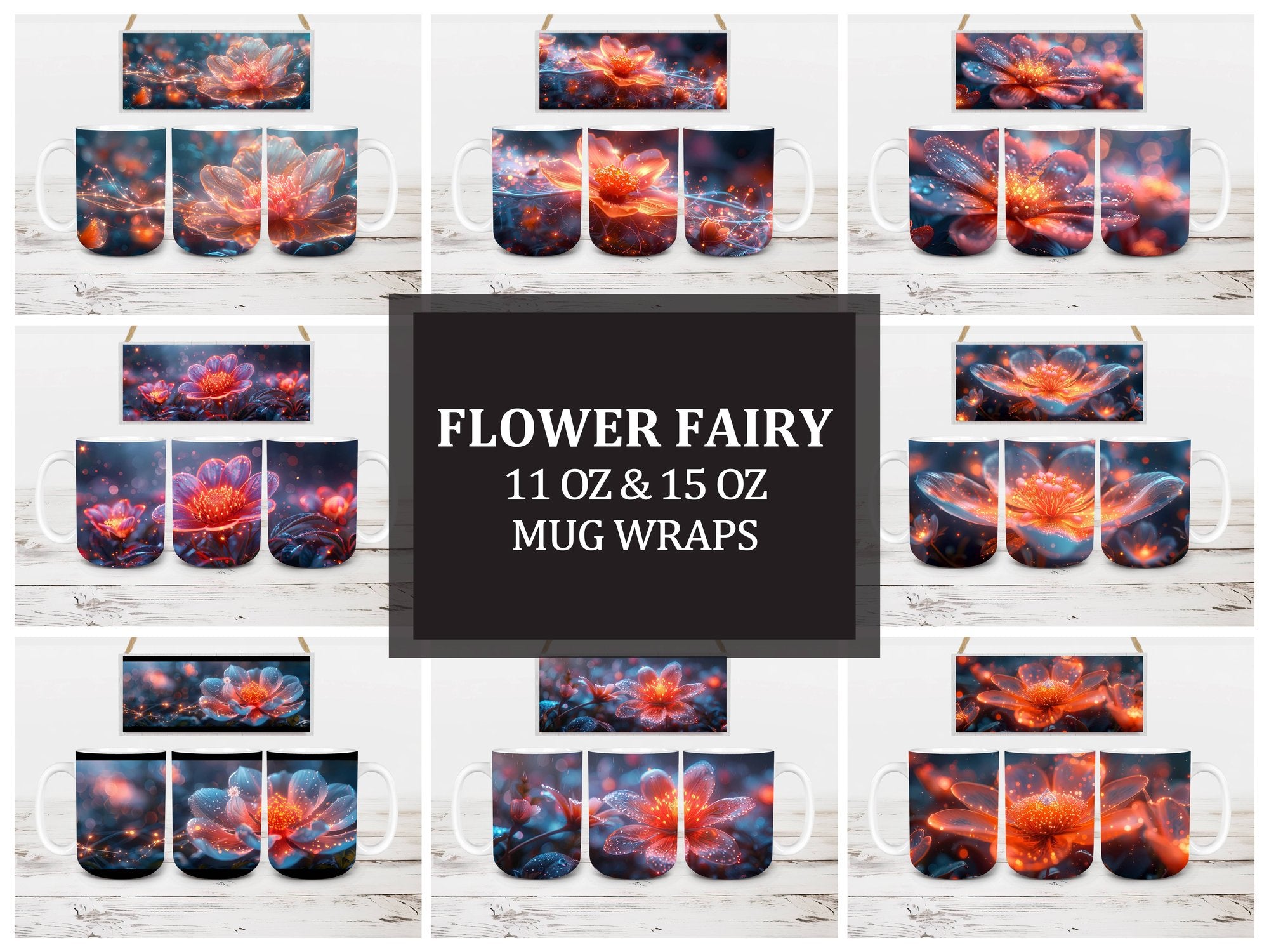 Flower Fairy 3 Mug Wrap - CraftNest