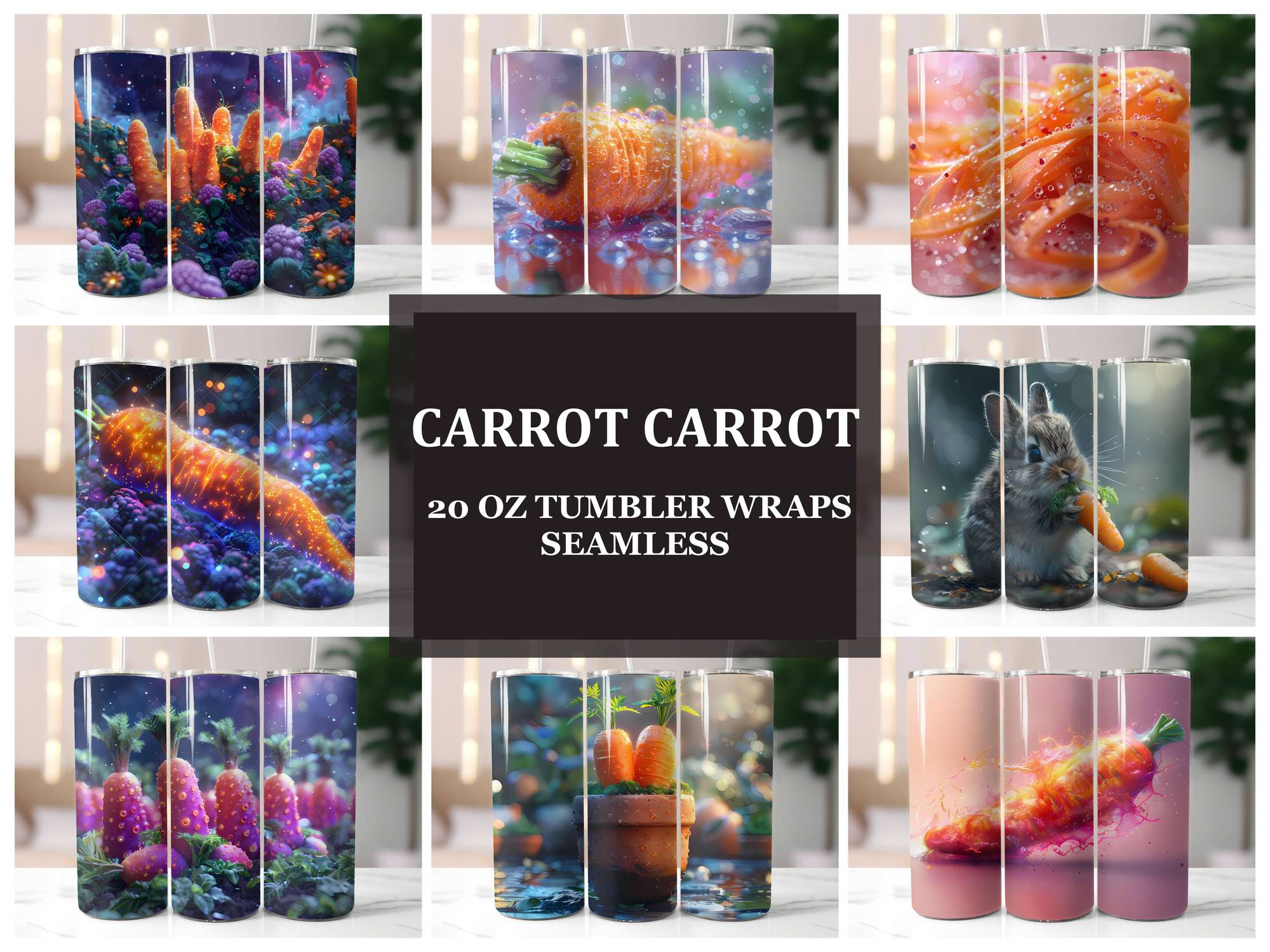 Carrot 3 Tumbler Wrap - CraftNest - Digital Crafting and Art